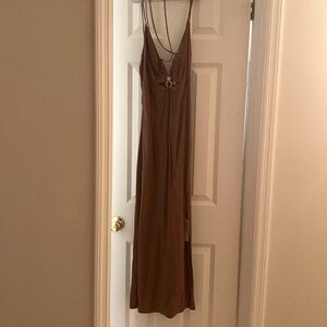 NWT: Zara Brown Maxi Dress, Size S